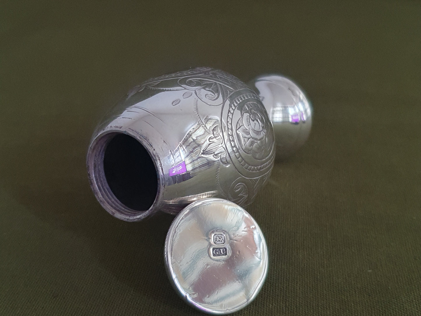 George Unite Solid Silver Pepper Pot