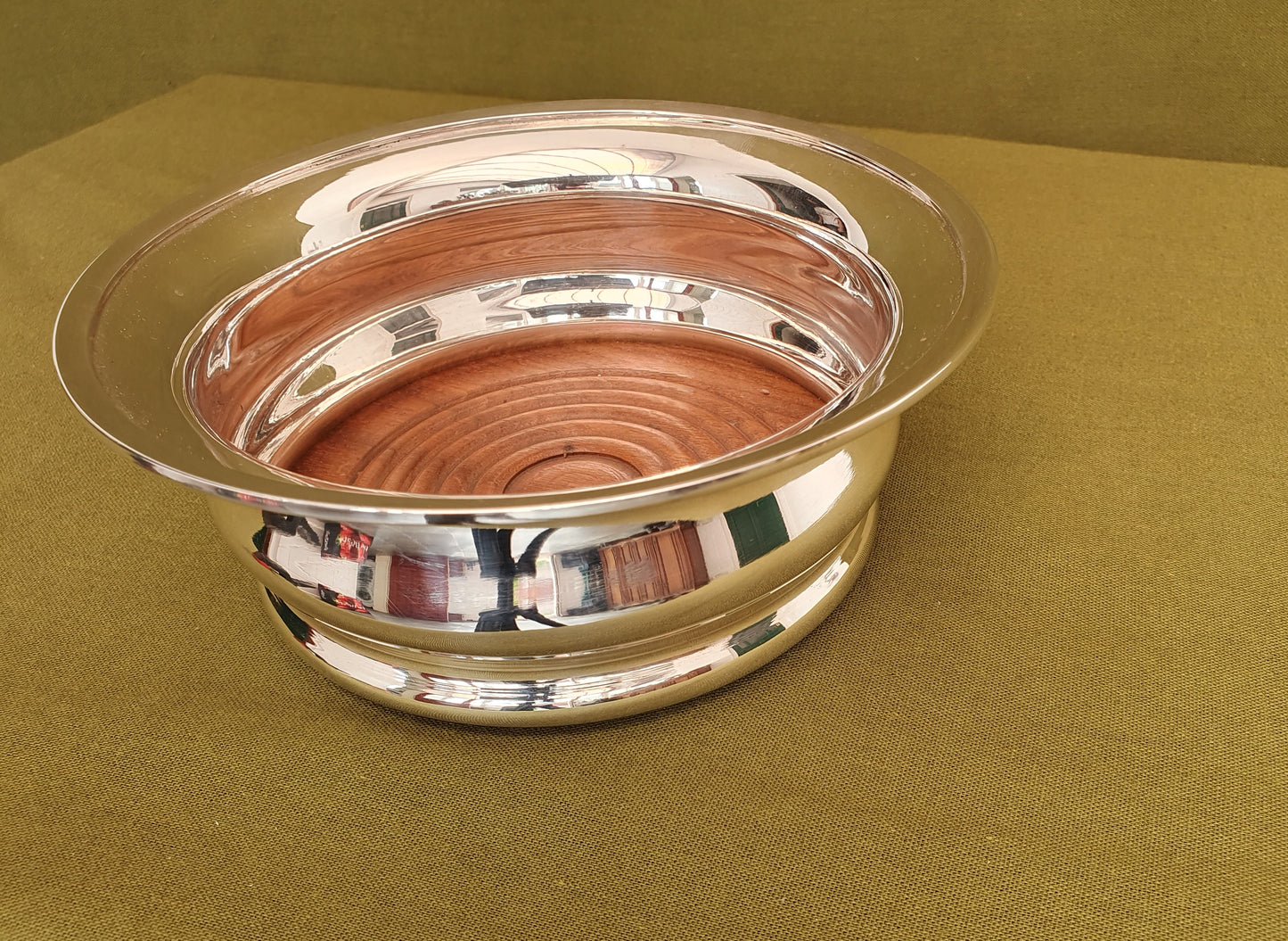 Solid silver and English Walnut coaster