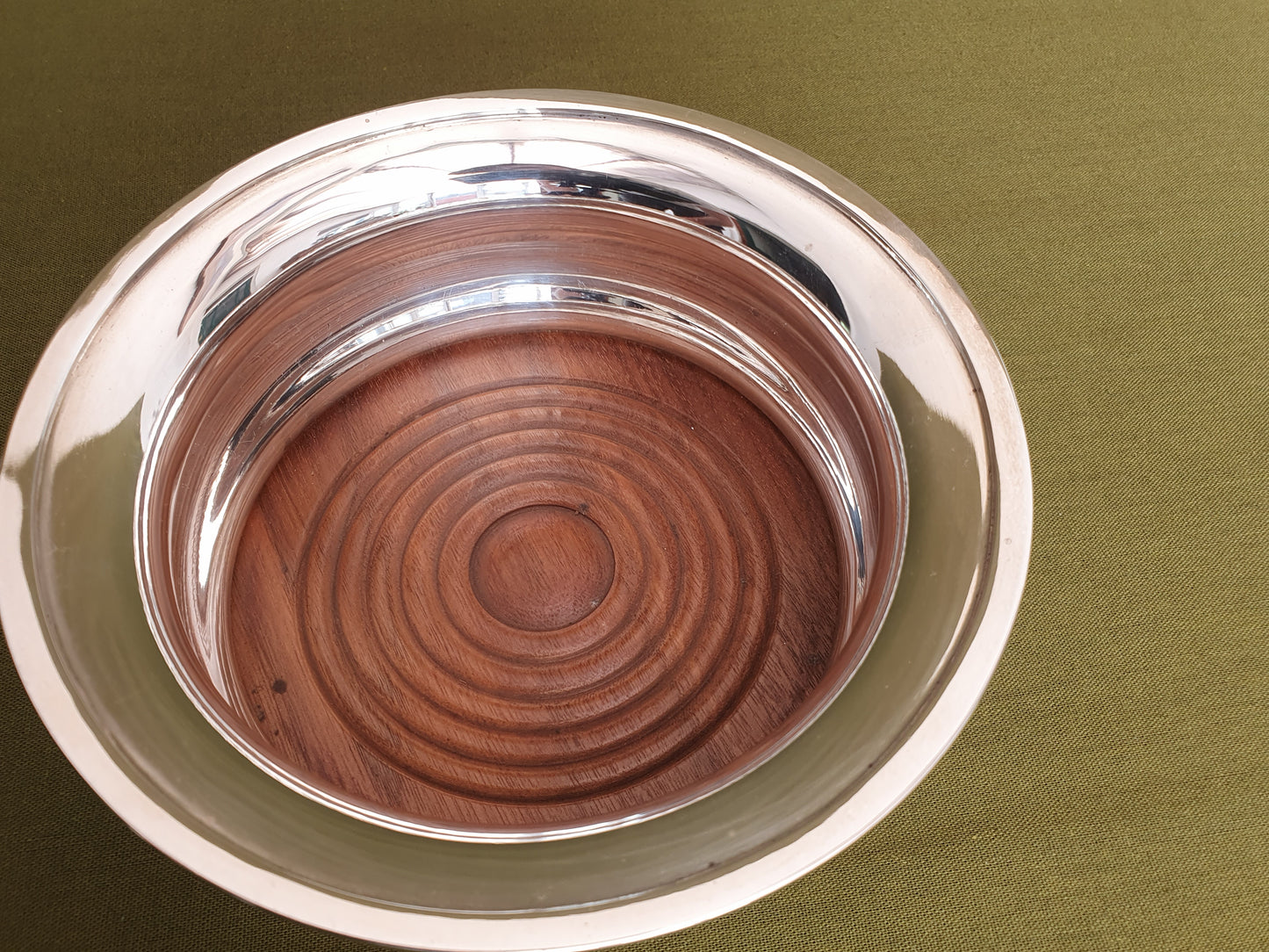 Solid silver and English Walnut coaster