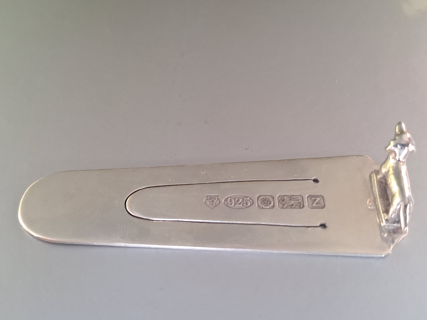 Solid Silver dog book mark