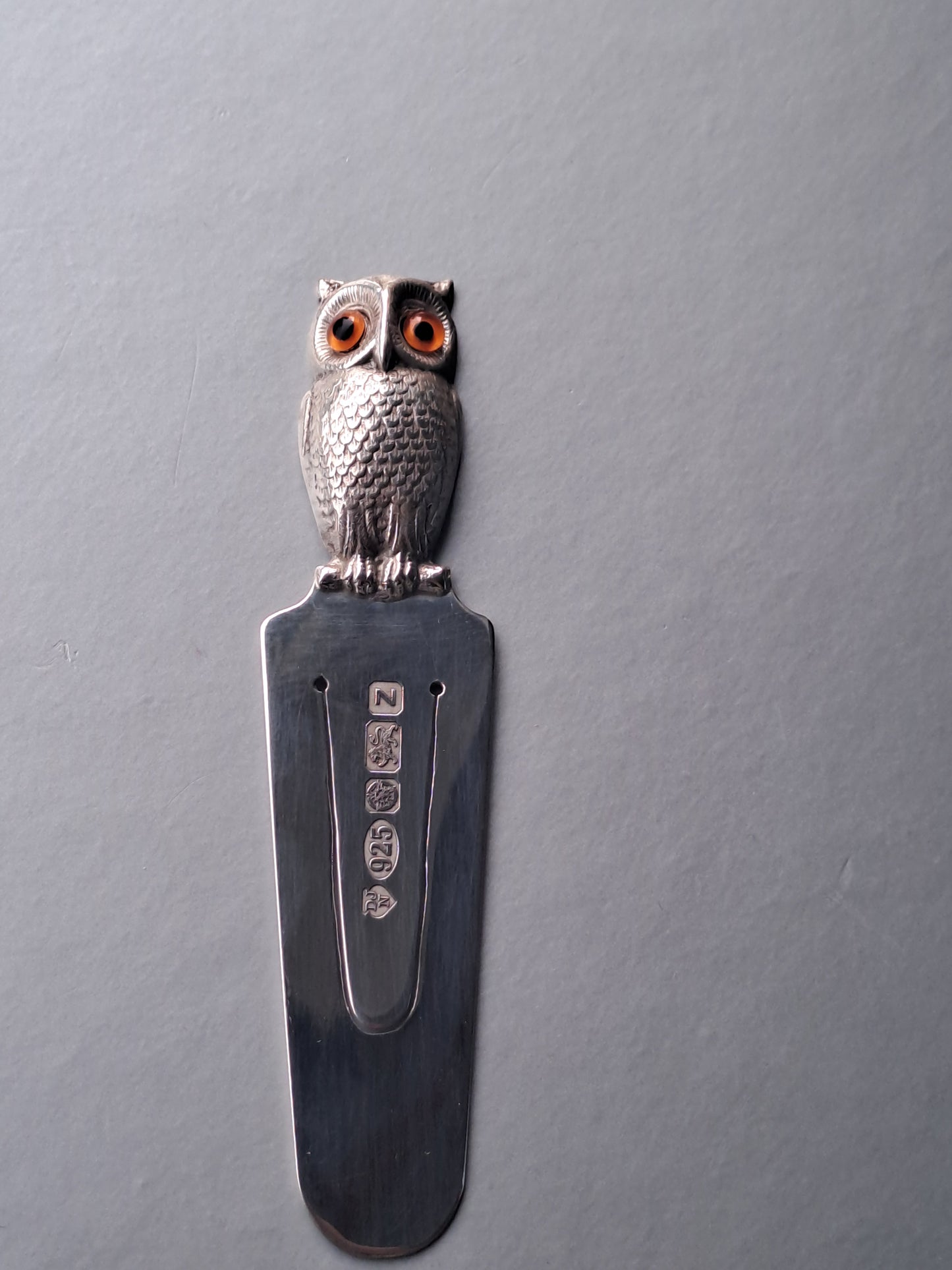 Solid Silver owl book mark.
