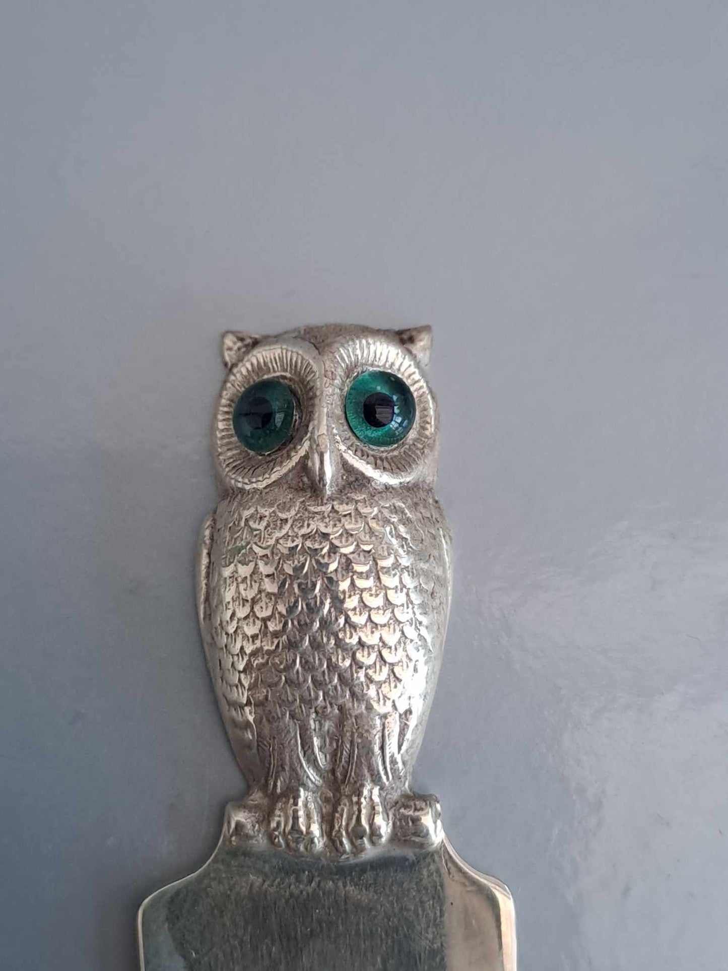 Solid Silver owl book mark.