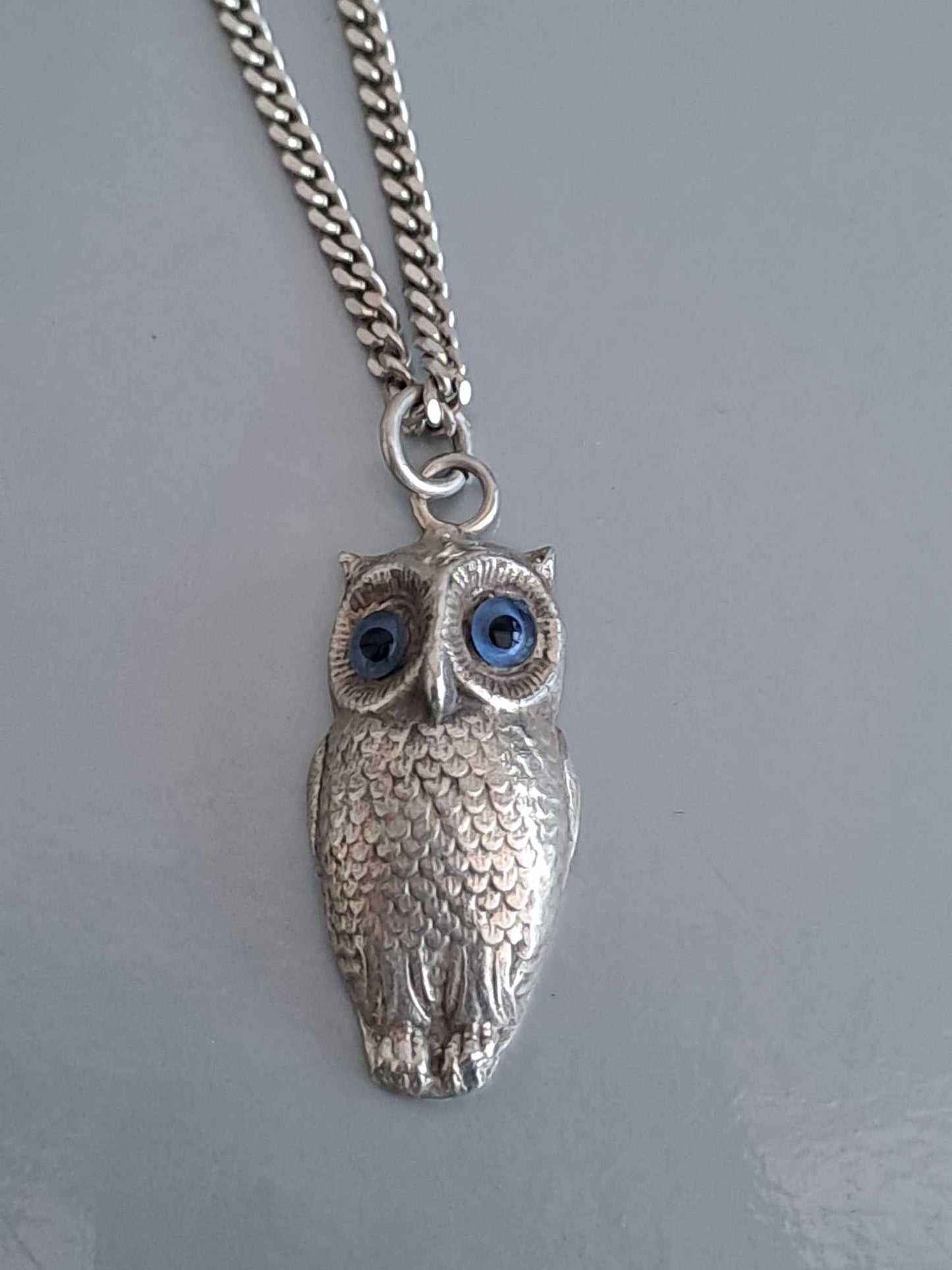 Solid Silver owl pendant & necklace