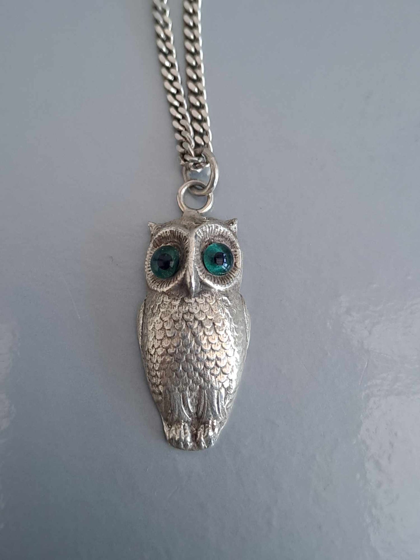 Solid Silver owl pendant & necklace