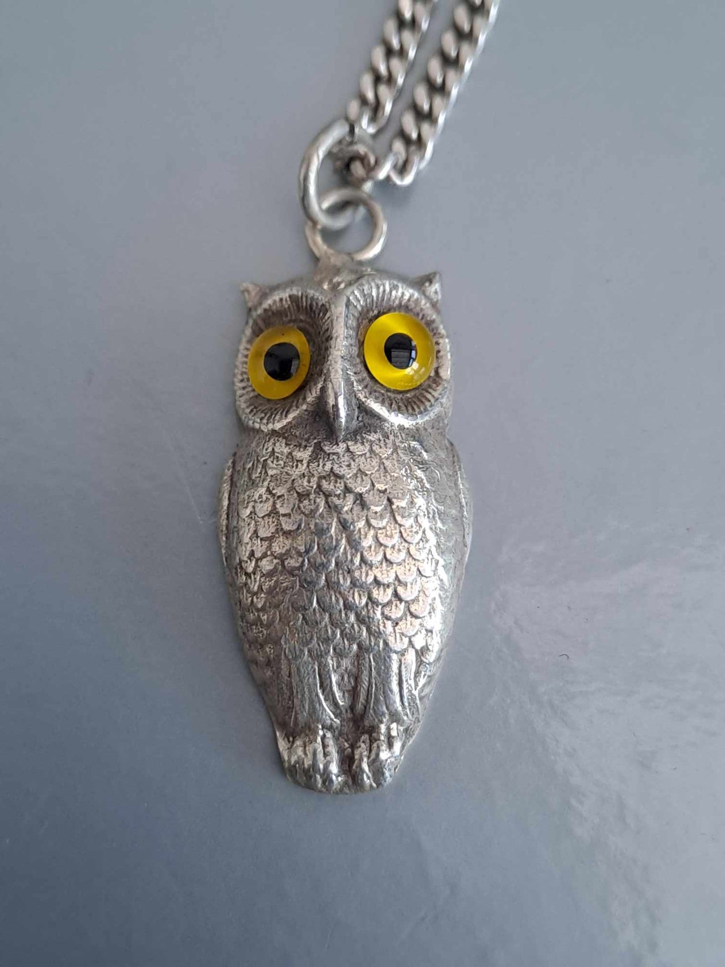 Solid Silver owl pendant & necklace