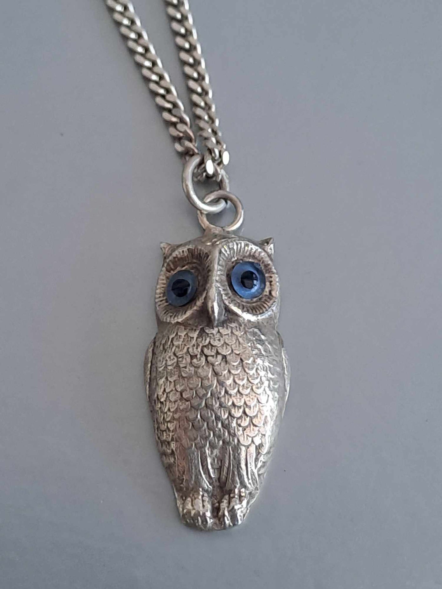 Solid Silver owl pendant & necklace