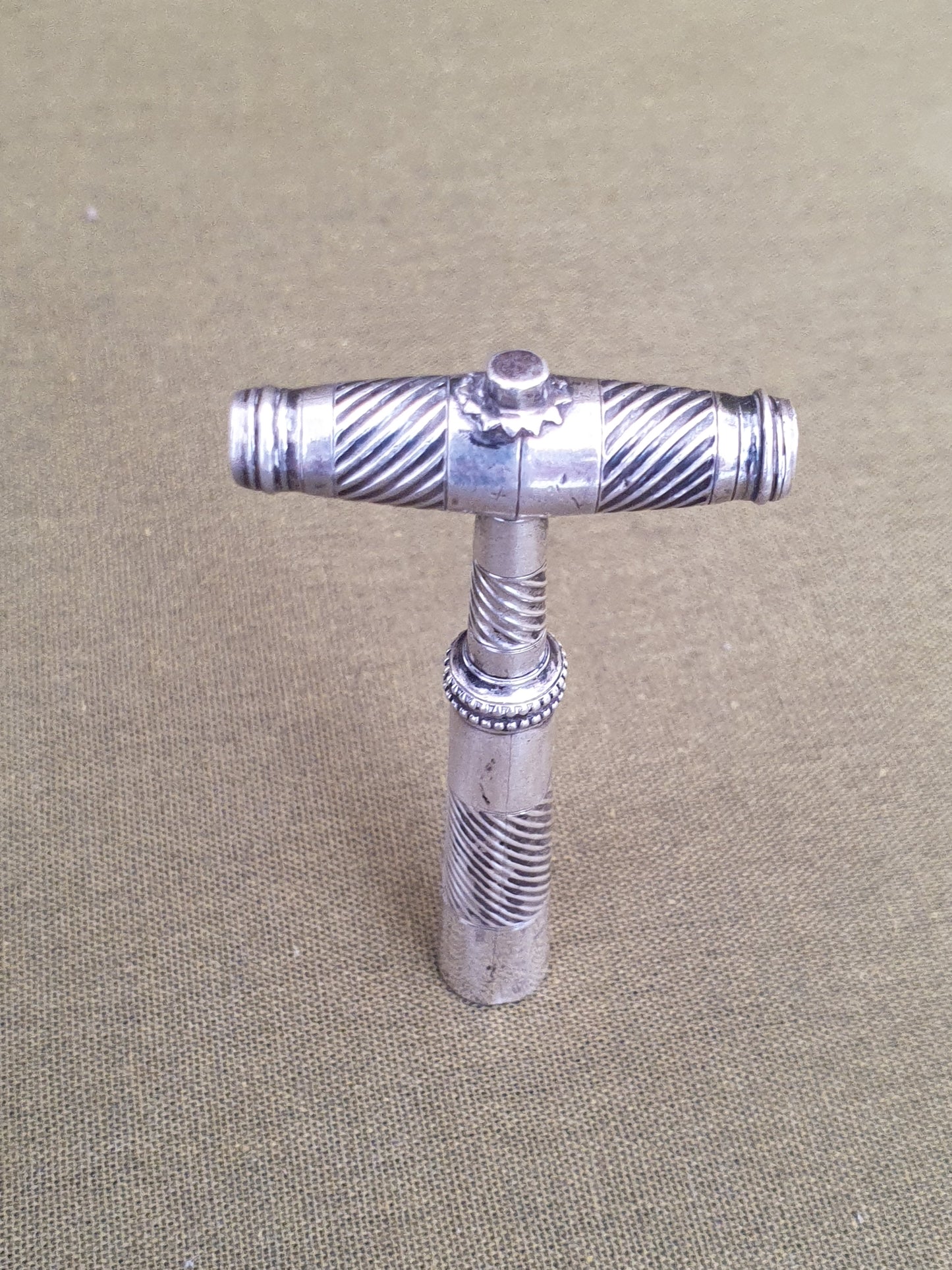 Georgian Solid Silver corkscrew. Samuel Pemberton