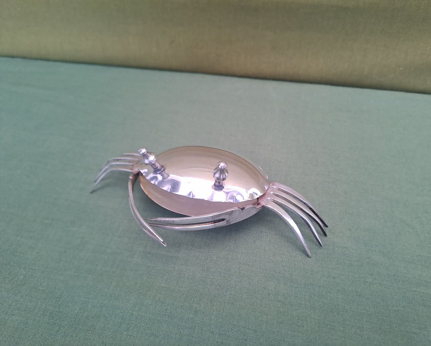Silverware, upcycled cutlery crab sculpture