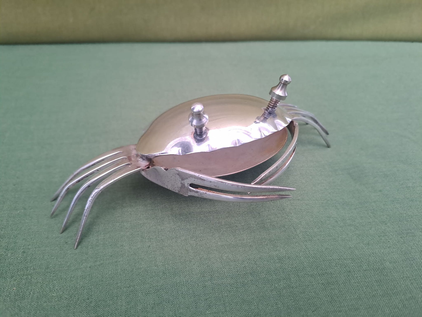 Silverware, upcycled cutlery crab sculpture