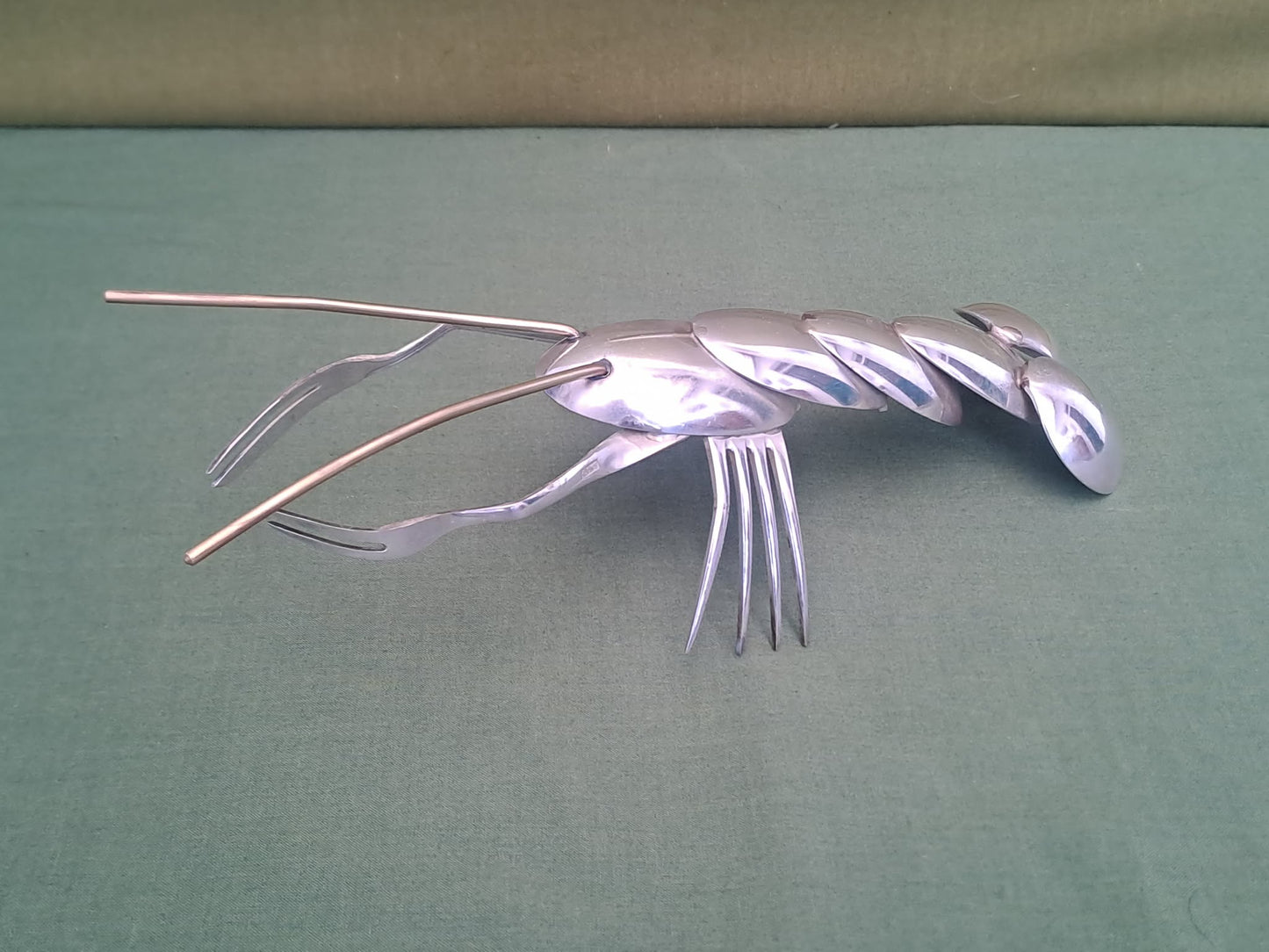 Silverware, upcycled cutlery lobster sculpture